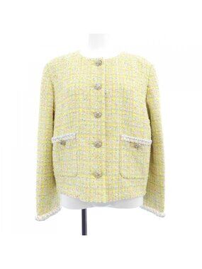 Chanel Collarless Jacket Yellow